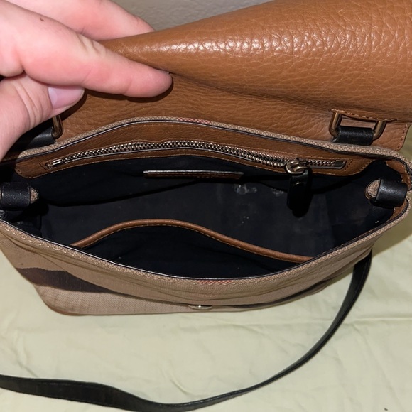 Authentic Burberry London grained nova check crossbody mini messenger purse - Picture 12 of 16